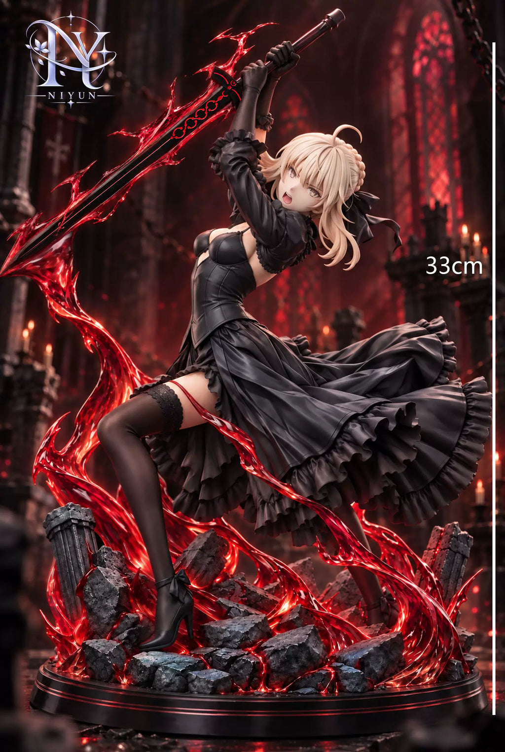 【Pre-Order】1/6 Scale Black Saber with LED-Fate/Grand Order-NiYun Studio