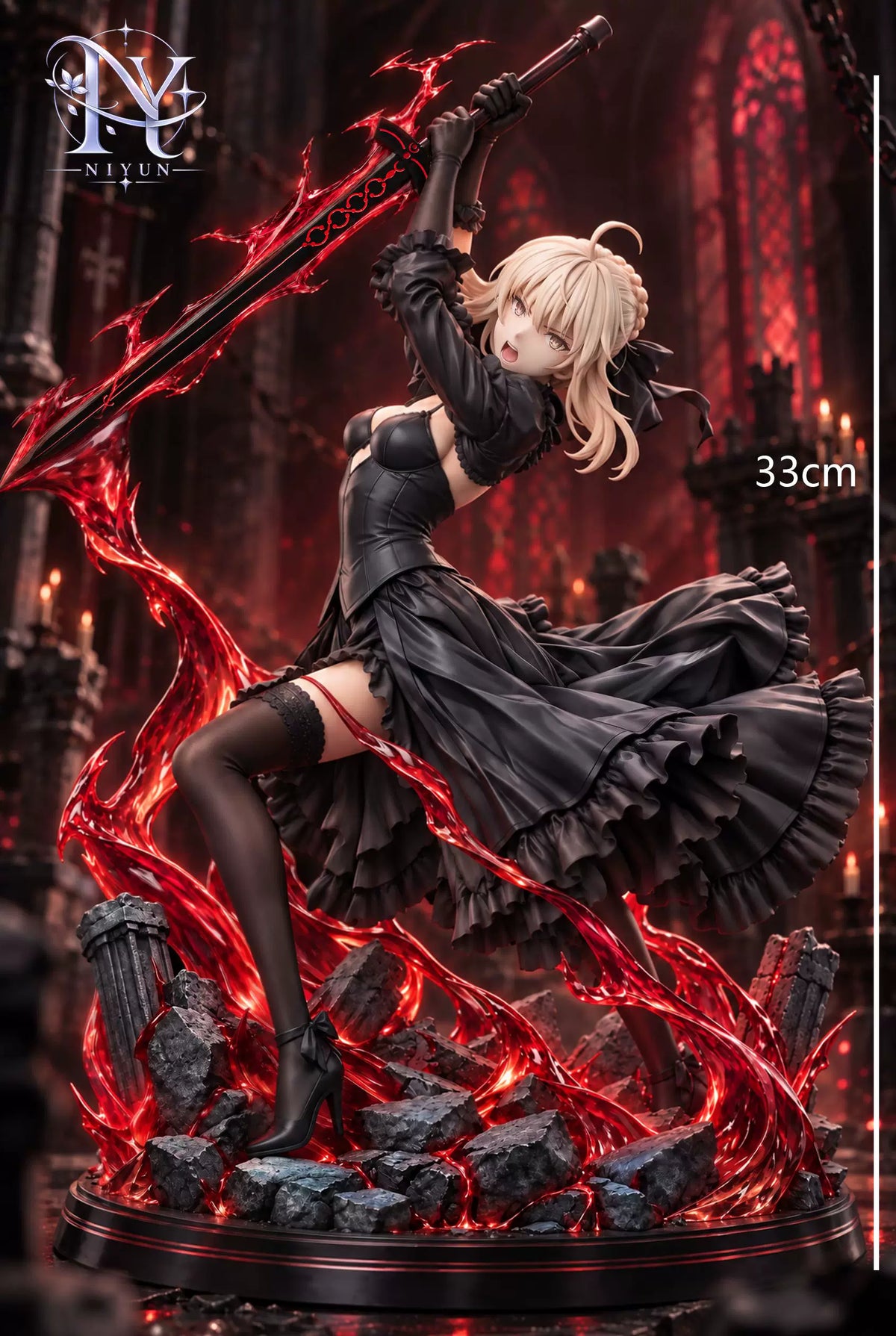 【Pre-Order】1/6 Scale Black Saber with LED-Fate/Grand Order-NiYun Studio