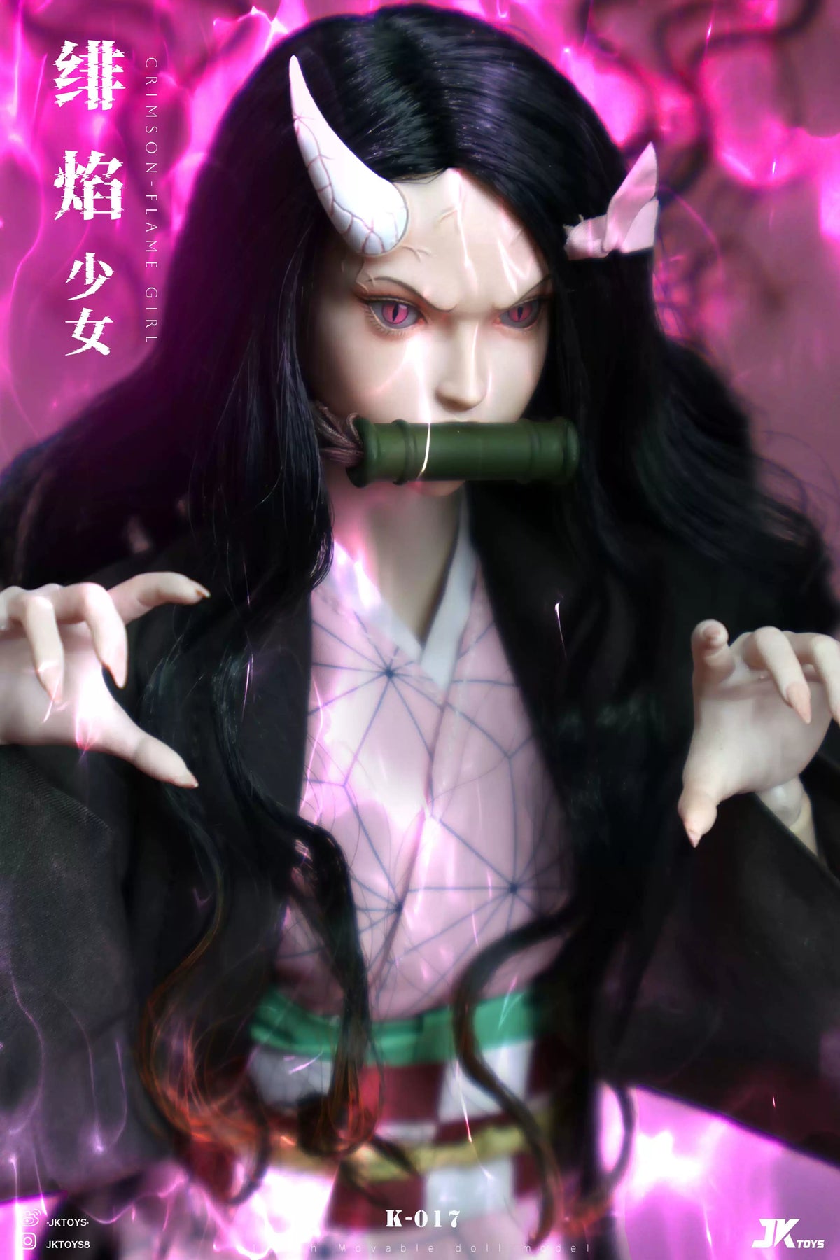 【Pre-Order】1/6 Scale Crimson flame Girl Nezuko Cosplay Version-Demon Slayer-JKtoys Studio