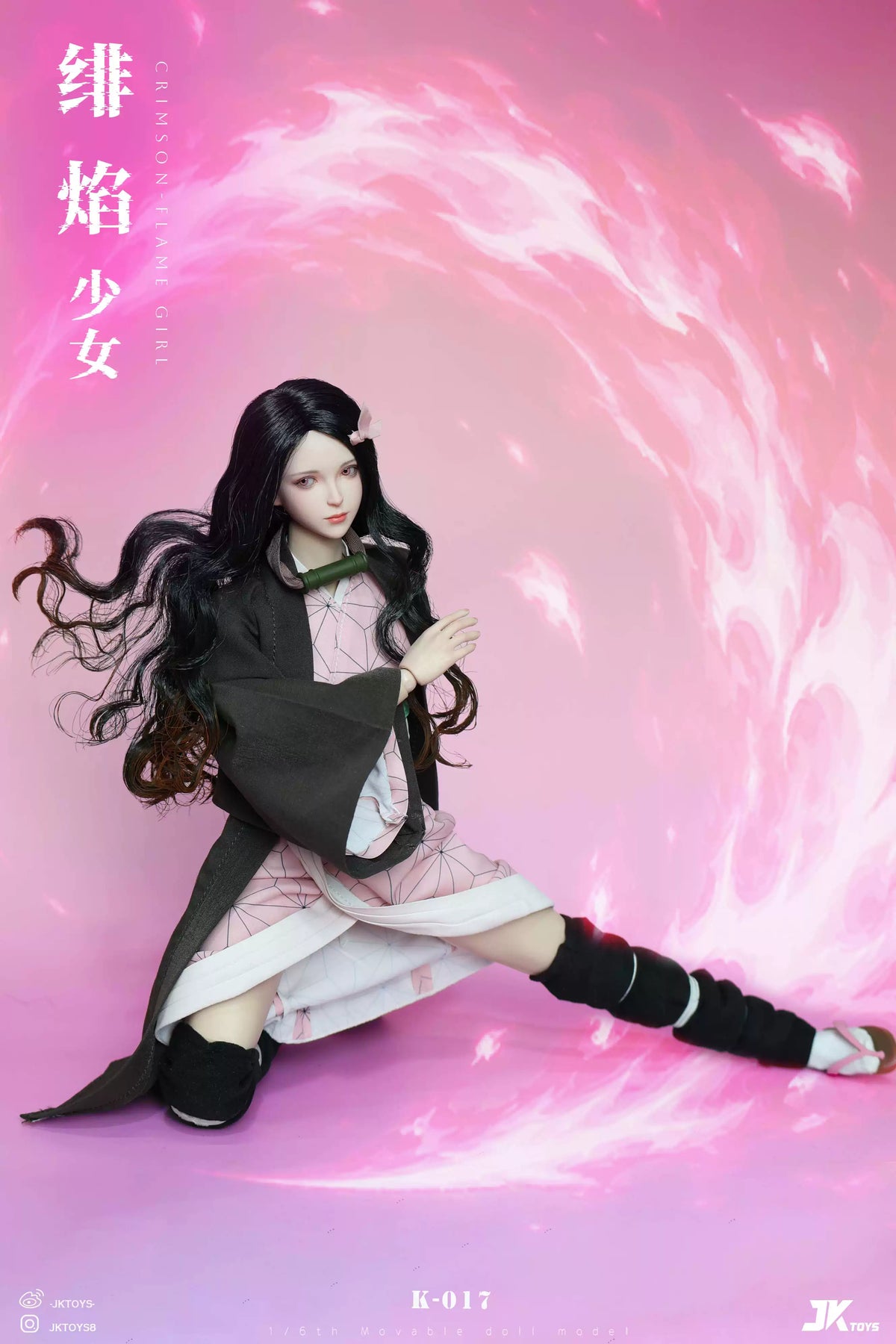 【Pre-Order】1/6 Scale Crimson flame Girl Nezuko Cosplay Version-Demon Slayer-JKtoys Studio