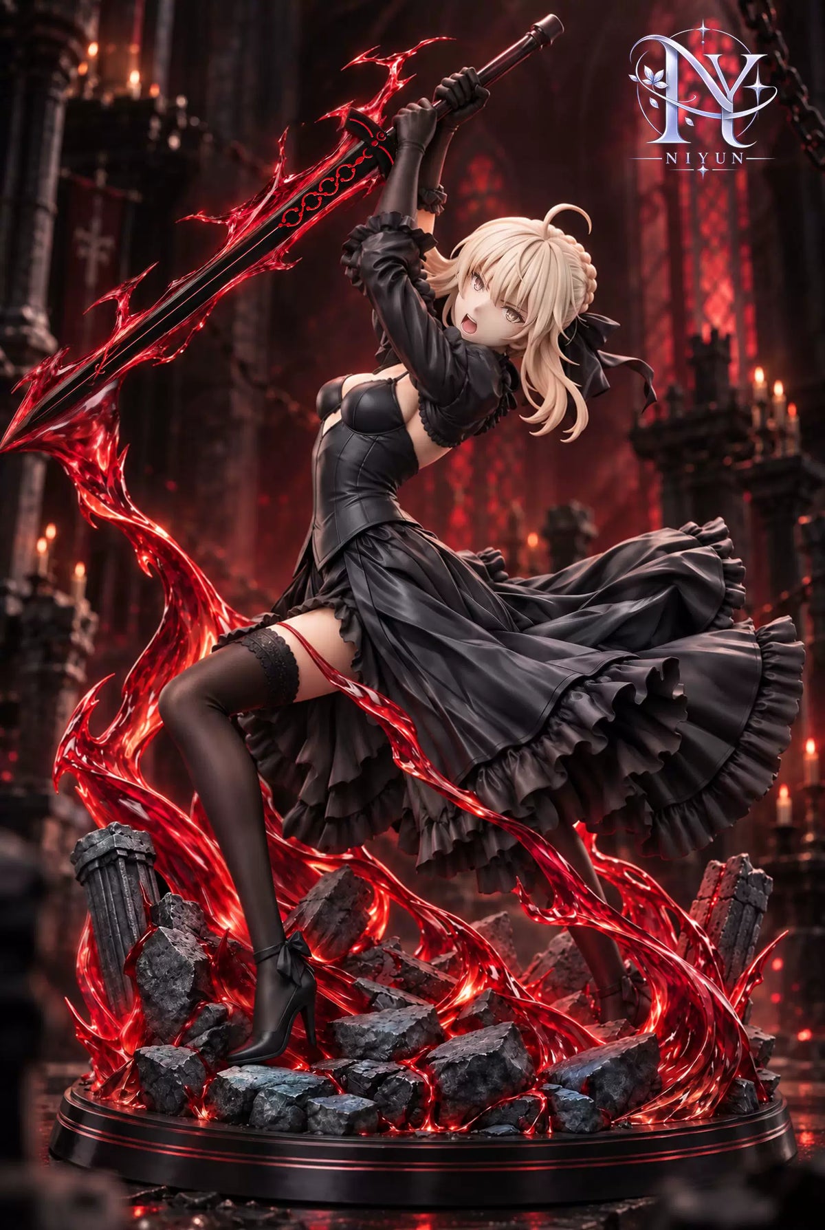 【Pre-Order】1/6 Scale Black Saber with LED-Fate/Grand Order-NiYun Studio