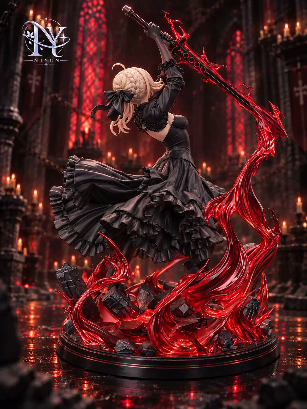 【Pre-Order】1/6 Scale Black Saber with LED-Fate/Grand Order-NiYun Studio