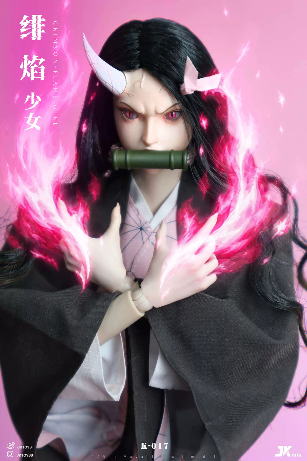 【Pre-Order】1/6 Scale Crimson flame Girl Nezuko Cosplay Version-Demon Slayer-JKtoys Studio