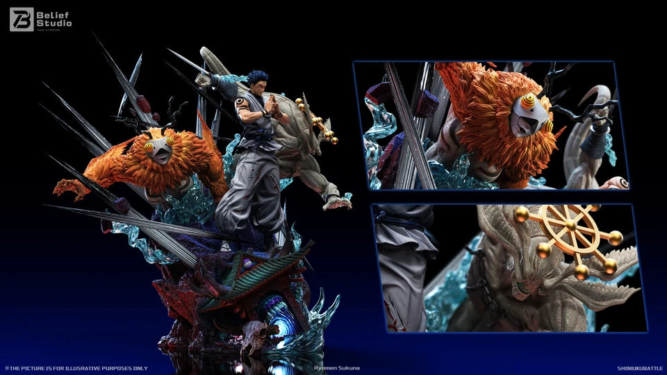 【Pre-Order】1/6 Scale Ryomen Sukuna with LED-Jujutsu Kaisen-Belief Studio