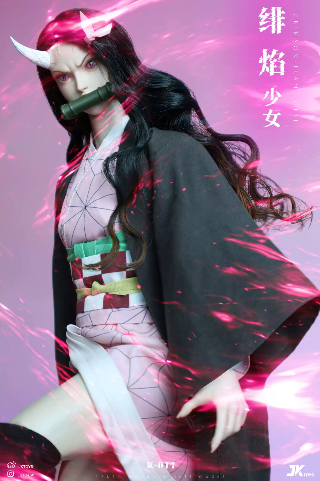 【Pre-Order】1/6 Scale Crimson flame Girl Nezuko Cosplay Version-Demon Slayer-JKtoys Studio